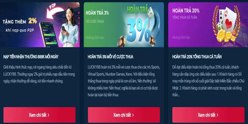 Sảnh casino trực tuyến với các trò chơi bài và người chia bài.